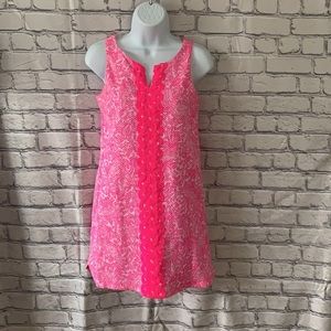 Lilly Pulitzer | Lilly for Target Pink & White See Ya Later Shift Dress 10/12